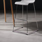 Faux Leathe Dining Stools Contemporary Bar Stools with Black Metal Base