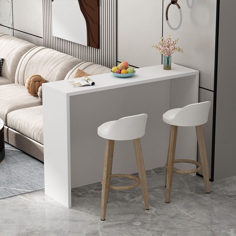 Modern Living Room Rectangle Wooden Top Pedestal Bar Dining Table Clearhalo 'Bar Furniture' 'Bar Tables' 'bar_tables' 'furn' 'furn_bar_tables' 'Furniture' 'Kitchen & Dining Furniture' 1200x1200_da62a523-ac87-4044-bcea-8c688cba838d