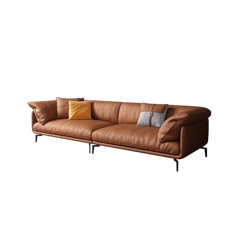 32" High Modern Faux Leather Tuxedo Arm Standard Sofa with Cushions for Apartment Clearhalo 'furn' 'furn_sofas' 'Furniture' 'furniture_sofas' 'Living Room Furniture' 'Sofa' 'sofas' 1200x1200_da62bf0e-5719-4c3b-b65c-de6507ffb12d