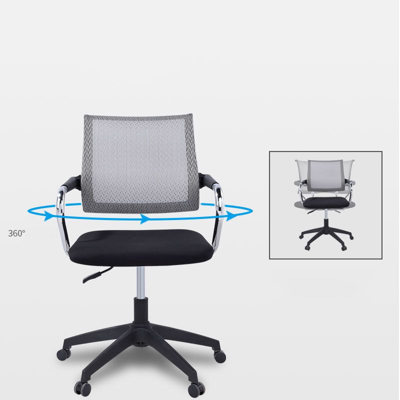 Contemporary Wheels Swivel Chair Microfiber Conference Mid-Back Arm Chair Clearhalo 'furn' 'furn_office_chair' 'Furniture' 'Office Chairs' 'Office Furniture' 'office_chair' 1200x1200_da647b6a-b218-483d-9bd0-998e522ac0de
