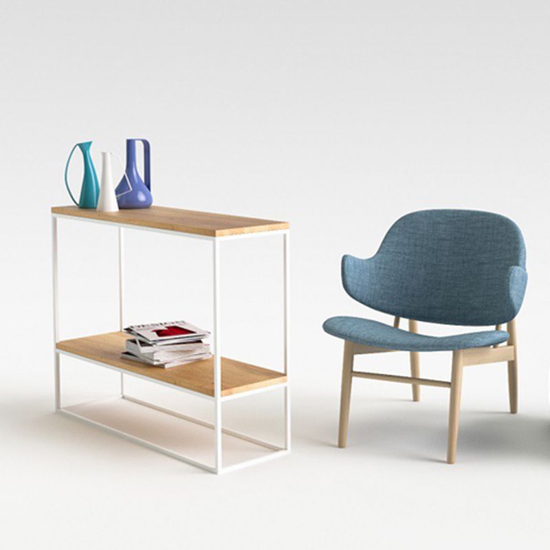 Tavolo della console rettangolo di legno di mezza secolo moderno tavolo di accento di cornice per la cornice