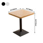 Industrial Style Dining Table Home Kitchen Dinner Furniture with Metal Base,23.6"L x 23.6"W x 29.5"H Clearhalo ' dining_table' 'Dining Tables & Seating' 'Dining Tables' 'furn' 'furn_dining_table' 'Furniture' 'furniture_dining_table' 'Kitchen & Dining Furniture' 'kitchen&dining_furn' 'kitchen' 'kitchen_dining_table' 1200x1200_da663a8b-3164-42b0-9700-38eb641637f9