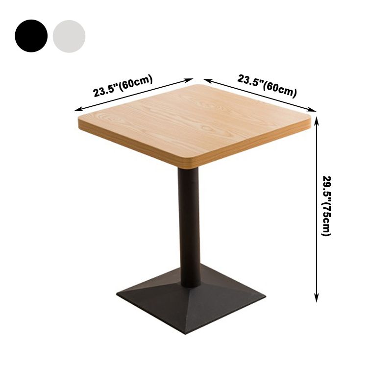 Industrial Style Dining Table Home Kitchen Dinner Furniture with Metal Base,23.6"L x 23.6"W x 29.5"H Clearhalo ' dining_table' 'Dining Tables & Seating' 'Dining Tables' 'furn' 'furn_dining_table' 'Furniture' 'furniture_dining_table' 'Kitchen & Dining Furniture' 'kitchen&dining_furn' 'kitchen' 'kitchen_dining_table' 1200x1200_da663a8b-3164-42b0-9700-38eb641637f9