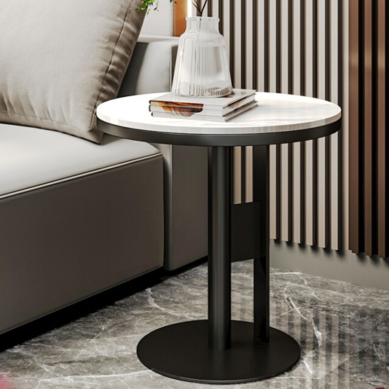 Modern Round Corner Table Slate Pedestal Side Table for Living Room Clearhalo 'Coffee & Accent Tables' 'End & Side Tables' 'end_side_tables' 'furn' 'furn_end_side_tables' 'Furniture' 'Living Room Furniture' 1200x1200_da666718-683c-48b1-9fbd-c7f428cee1af