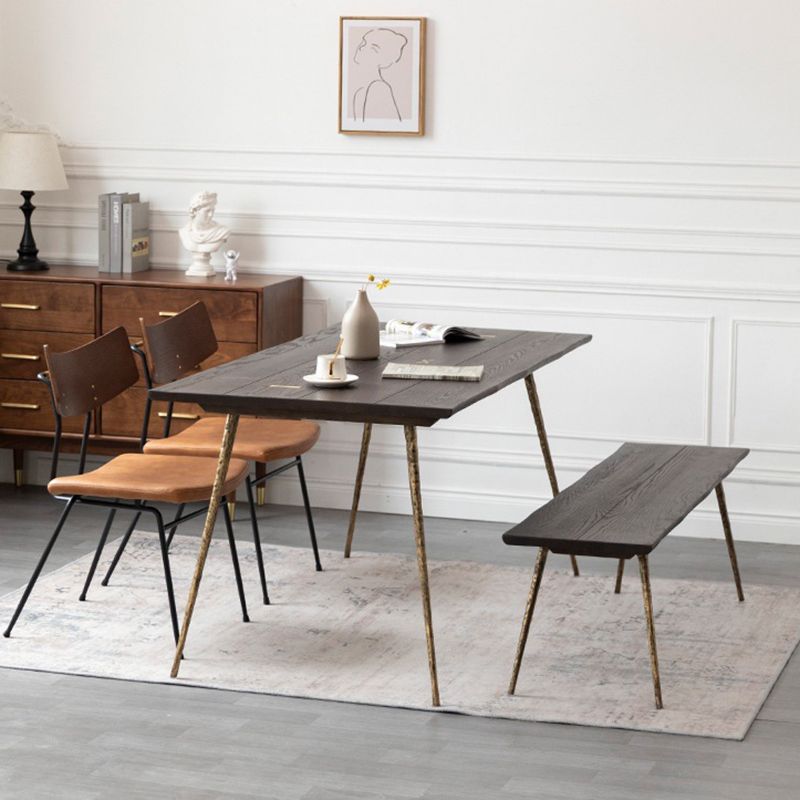 Modern 1/2/4/5/6 stukken Dinerset rechthoekige eiken houten eettafel voor eetkamer