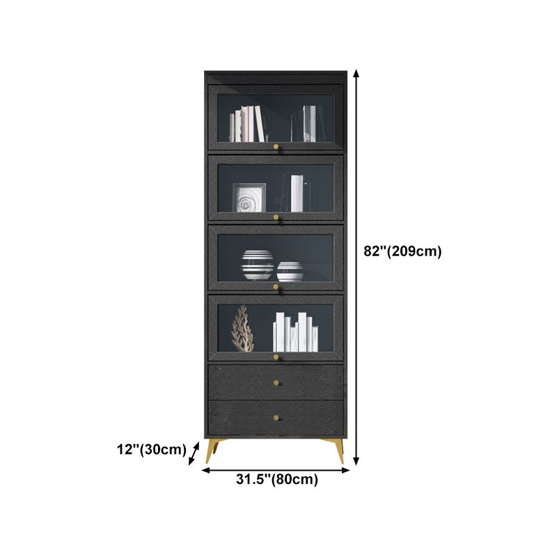 Modern Style Bookcase Standard Closed Back Wooden Bookshelf with Doors Clearhalo 'Bookcases' 'furn' 'furn_bookcases' 'Furniture' 'Office Furniture' 1200x1200_da68913e-bacd-4f2d-8617-7254bc6d3feb
