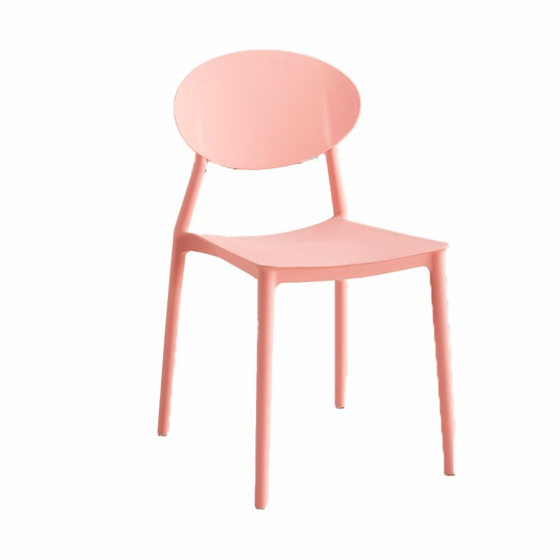 Contemporary Style Armless Chair Plastic Open Back Side Dining Chair for Restaurant