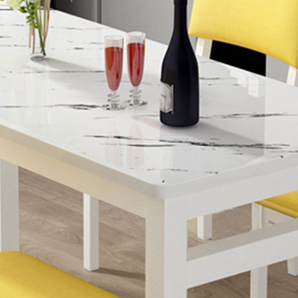 Modern Rectangular Dining Table Wooden Tabletop for Living Room Clearhalo 'Dining Tables & Seating' 'Dining Tables' 'dining_table' 'furn' 'furn_dining_table' 'Furniture' 'Kitchen & Dining Furniture' 1200x1200_da68cae3-bccc-450a-abf1-a31d67f589f8