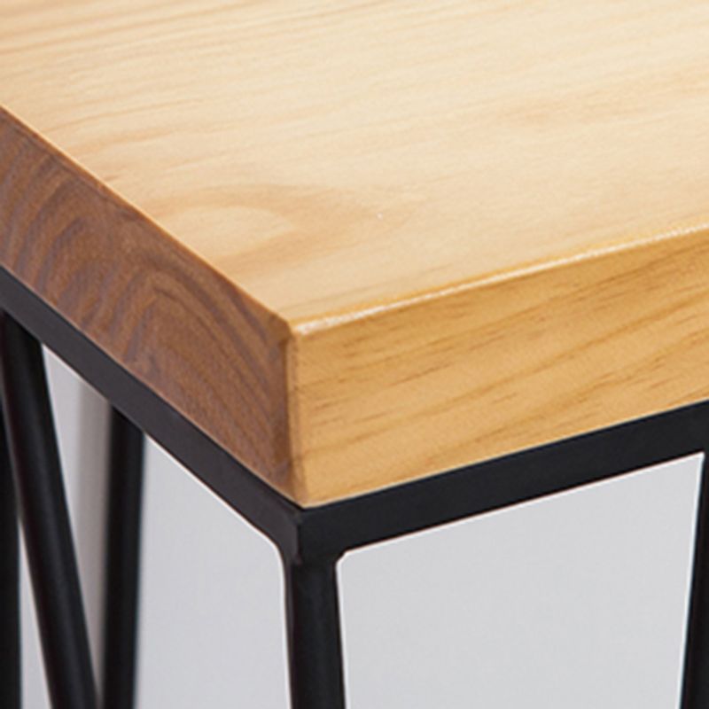 Pine Wood Bar Dining Table Modern Rectangle Bar Table with Double Pedestal for Living Room Clearhalo 'Bar Furniture' 'Bar Tables' 'bar_tables' 'furn' 'furn_bar_tables' 'Furniture' 'furniture_bar_tables' 'Kitchen & Dining Furniture' 1200x1200_da692977-796e-4535-a3b9-7efc3e6e249e