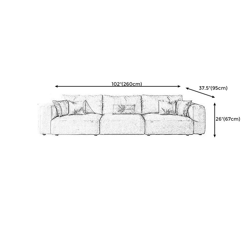 Modern Faux Leather Living Room Sectional Cream Square Arm Cushion Back Sofa Clearhalo 'furn' 'furn_sectionals' 'Furniture' 'furniture_sectionals' 'kitchen' 'kitchen_sectionals' 'Living Room Furniture' 'Sectionals' 1200x1200_da698ab1-b752-4eef-8aaa-43fb4058a835