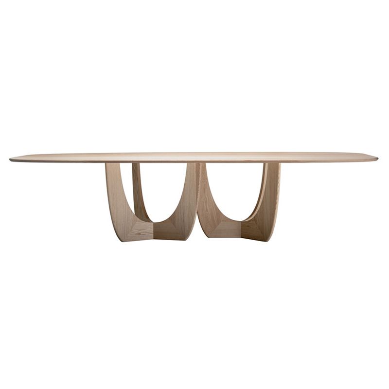 Solid Wood Dining Table Simplicity Double Pedestal Table for Dining Room Clearhalo ' dining_table' 'Dining Tables & Seating' 'Dining Tables' 'furn' 'furn_dining_table' 'Furniture' 'furniture_dining_table' 'Kitchen & Dining Furniture' 'kitchen&dining_furn' 'kitchen' 'kitchen_dining_table' 1200x1200_da6bf657-dcd9-4581-b076-0d6b698dfe1b