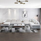 Modern Style Sectional Tufted Back Ramp Armrest White Storage Rack Sofa Clearhalo 'furn' 'furn_sectionals' 'Furniture' 'Living Room Furniture' 'Sectionals' 1200x1200_da6cf3ef-34dd-4a0b-bff8-474949941447
