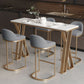 Glam 1/2/5 Pieces Bar Table Set Rectangle Bar Table with Metal High Stools Clearhalo 'Bar Furniture' 'furn' 'furn_home_bar_bar_sets' 'Furniture' 'Home Bars & Bar Sets' 'home_bar_bar_sets' 'Kitchen & Dining Furniture' 1200x1200_da6e8062-69ca-4939-b4db-28c605a6bfb4