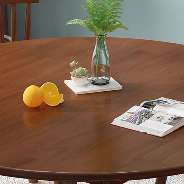Round Wood Color Dining Table Simplicity Solid Wood 4 Legs Table for Dining Room Clearhalo ' dining_table' 'Dining Tables & Seating' 'Dining Tables' 'furn' 'furn_dining_table' 'Furniture' 'furniture_dining_table' 'Kitchen & Dining Furniture' 'kitchen&dining_furn' 'kitchen' 'kitchen_dining_table' 1200x1200_da6f248d-09f1-46ab-abad-e193ac910b1b