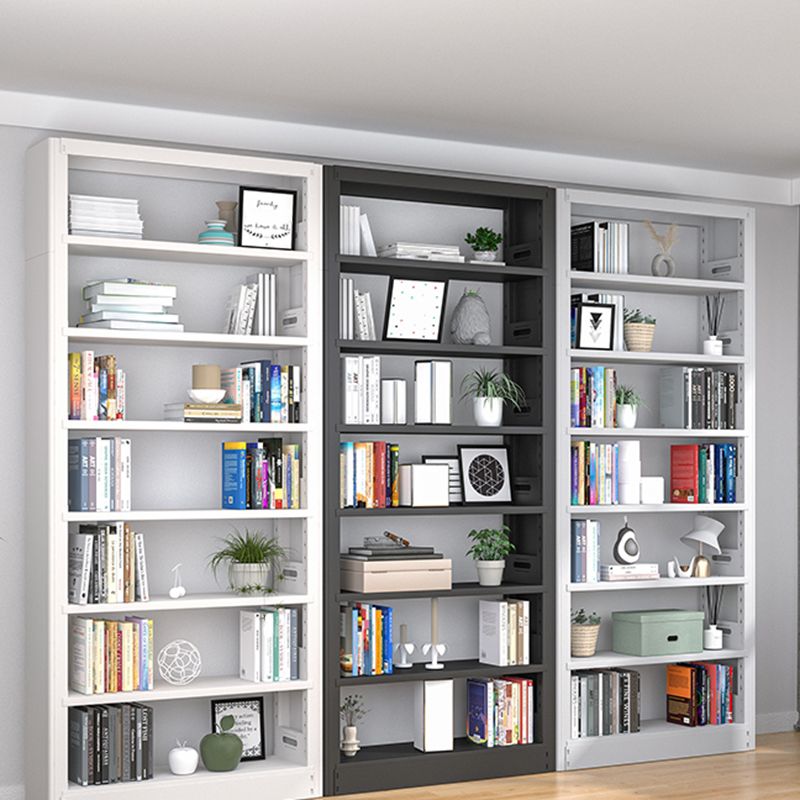 Open Steel Bookshelf Modern Home Office Rectangular Bookcase