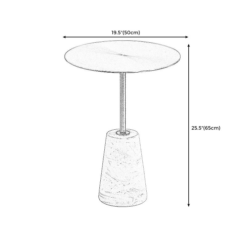 Tavolo da tavolo da golf di piedistallo contemporaneo Tavolo laterale per camera da letto
