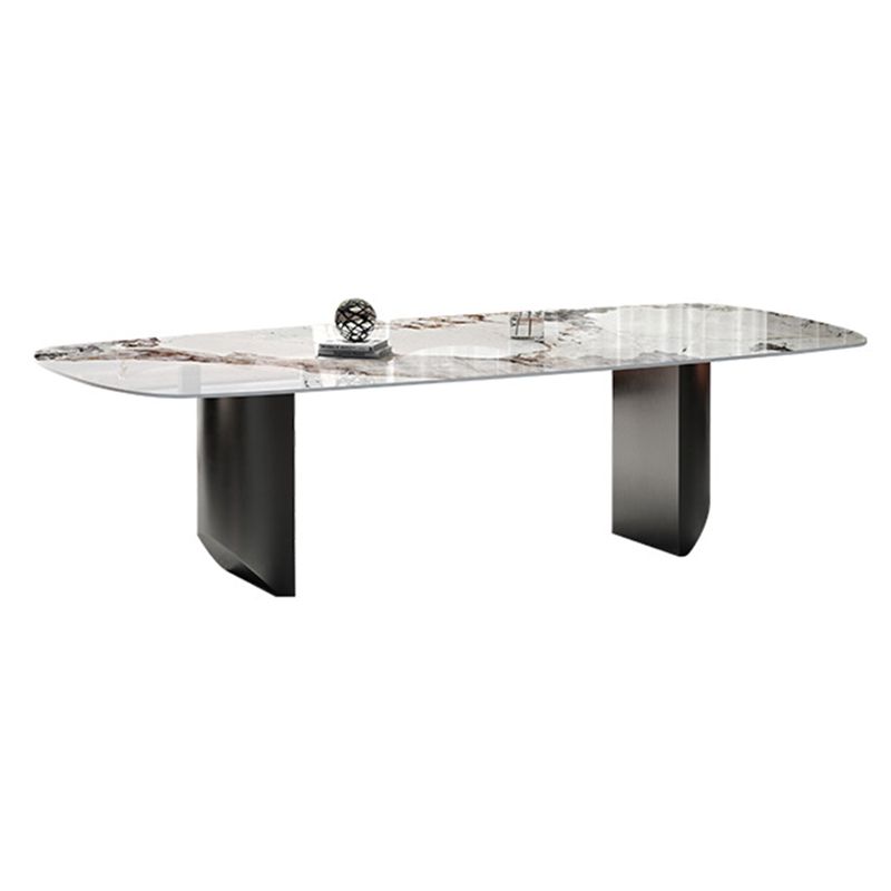 Set da pranzo in pietra sinterizzato moderno rettangolo 1/2/5 pezzi set da pranzo per le aree da pranzo