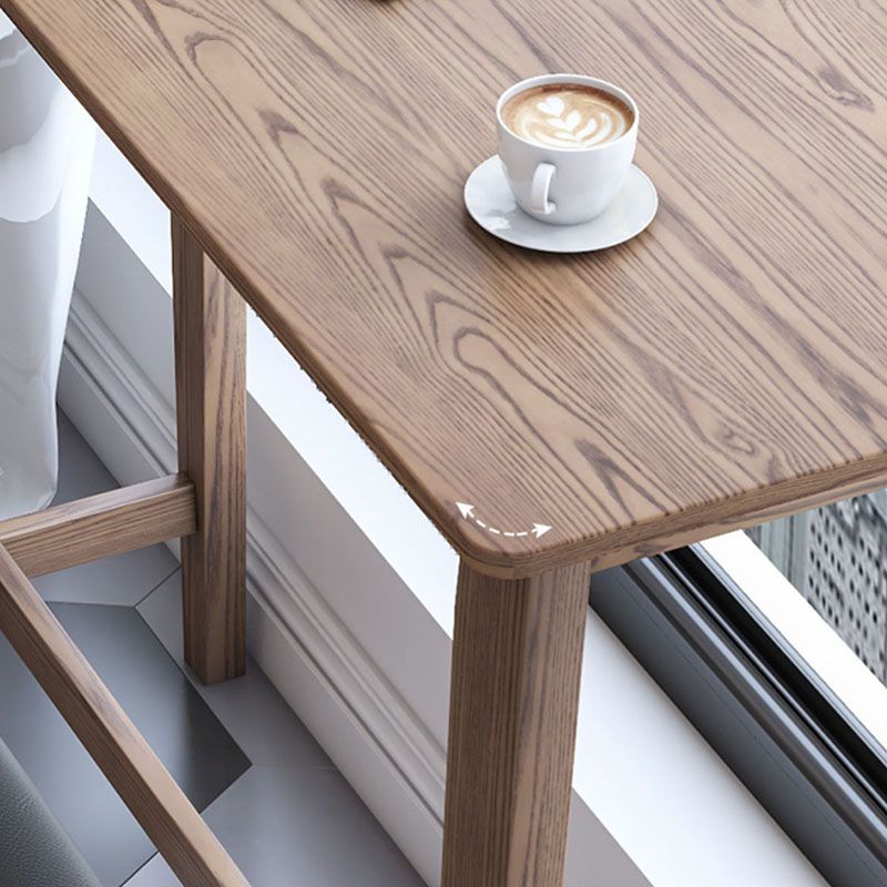 Industrial Style Natural Wood Bar Table Rectangle Top Indoor 41.34"H Bistro Table Clearhalo 'Bar Furniture' 'Bar Tables' 'bar_tables' 'furn' 'furn_bar_tables' 'Furniture' 'furniture_bar_tables' 'Kitchen & Dining Furniture' 'kitchen&dining_furn' 'kitchen' 1200x1200_da741d09-be2f-41c3-ab61-e4c8184dfe80