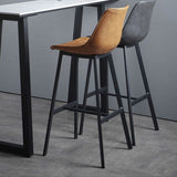 Wohnzimmer Lederschalter Stuhl Eimer Industrial Footreest Counter Bar Stool