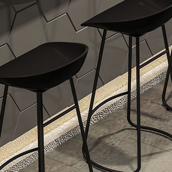 Industrial Armless Backrest Counter Stool Iron Cafe Bar Stool with Acrylic Seat and Pedal Clearhalo 'Bar Furniture' 'Bar Stools' 'bar_stools' 'furn' 'furn_bar_stools' 'Furniture' 'furniture_bar_stools' 'Kitchen & Dining Furniture' 1200x1200_da75e015-6ee4-44d8-8854-6c4fa1059126