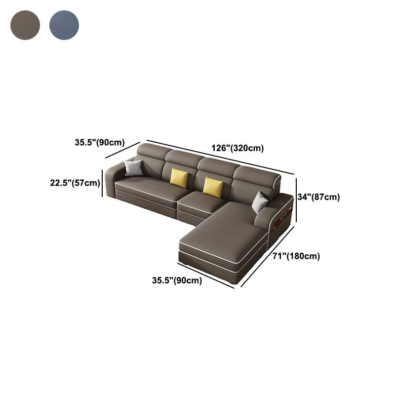 126" Square Arm Sectionals,Living Room Sectional sofa,L-Shape Clearhalo 'furn' 'furn_sectionals' 'Furniture' 'Living Room Furniture' 'Sectionals' 1200x1200_da761989-c0d1-4bde-8d0c-fa716c76b89b