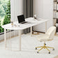 Contemporary Stone Writing Desk Bedroom Office Desk with White Legs Clearhalo 'furn' 'furn_office_desk' 'Furniture' 'Office Desks' 'Office Furniture' 'office_desk' 1200x1200_da775985-3cf4-4610-a862-939327cd621a