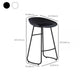 Modern Backrest Armless Counter Stool Iron Cafe Bar Stool with  Acrylic Seat