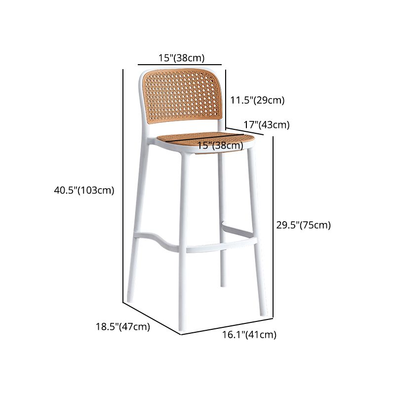 Plastic Scandinavian Kitchen Dining Room Armless Stool Low Back Bar Stool Clearhalo 'Bar Furniture' 'Bar Stools' 'bar_stools' 'furn' 'furn_bar_stools' 'furniture_bar_stools' 'Kitchen & Dining Furniture' 'kitchen&dining_furn' 'kitchen' 'kitchen_furn' Furniture' 1200x1200_da7ad0ff-a719-43e3-9dee-60294d0f70c9