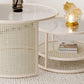Tropical Round Frame Cocktail Table Glass Top Coffee Cocktail Table Clearhalo 'Coffee & Accent Tables' 'Coffee Tables' 'coffee_tables' 'furn' 'furn_coffee_tables' 'Furniture' 'Living Room Furniture' 1200x1200_da7cbf05-04a3-4837-80c3-3b9129b48574