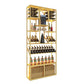 Glam Metal Wine Bottle Rack Floor Bottle Holder for Living Room Clearhalo 'furn' 'furn_wine_racks' 'Furniture' 'Kitchen & Dining Furniture' 'Wine Racks' 'wine_racks' 1200x1200_da7e0b27-b2a3-4cdd-b167-4f6ebbb9e00f