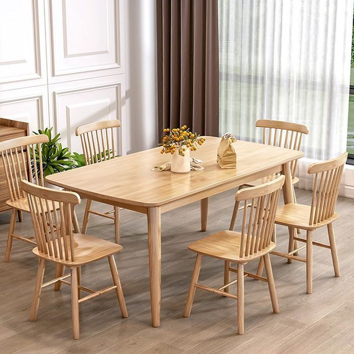 Industrial Standard Dining Table Rectangle Solid Wood Dining Table for Kitchen Clearhalo ' dining_table' 'Dining Tables & Seating' 'Dining Tables' 'furn' 'furn_dining_table' 'Furniture' 'furniture_dining_table' 'Kitchen & Dining Furniture' 'kitchen&dining_furn' 'kitchen' 'kitchen_dining_table' 1200x1200_da7e1bea-5821-4c06-9c1e-39b669343ec7