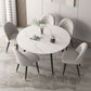 Standard Sintered Stone Top Dining Room Set with 4 Black Metallic Legs for Dining Furniture Clearhalo 'Dining Room Sets' 'Dining Tables & Seating' 'dining_room_set' 'furn' 'furn_dining_room_set' 'Furniture' 'furniture_dining_room_set' 'Kitchen & Dining Furniture' 'kitchen&dining_furn' 'kitchen' 1200x1200_da7e369b-31c7-4ac4-9112-6b54e81cf60d