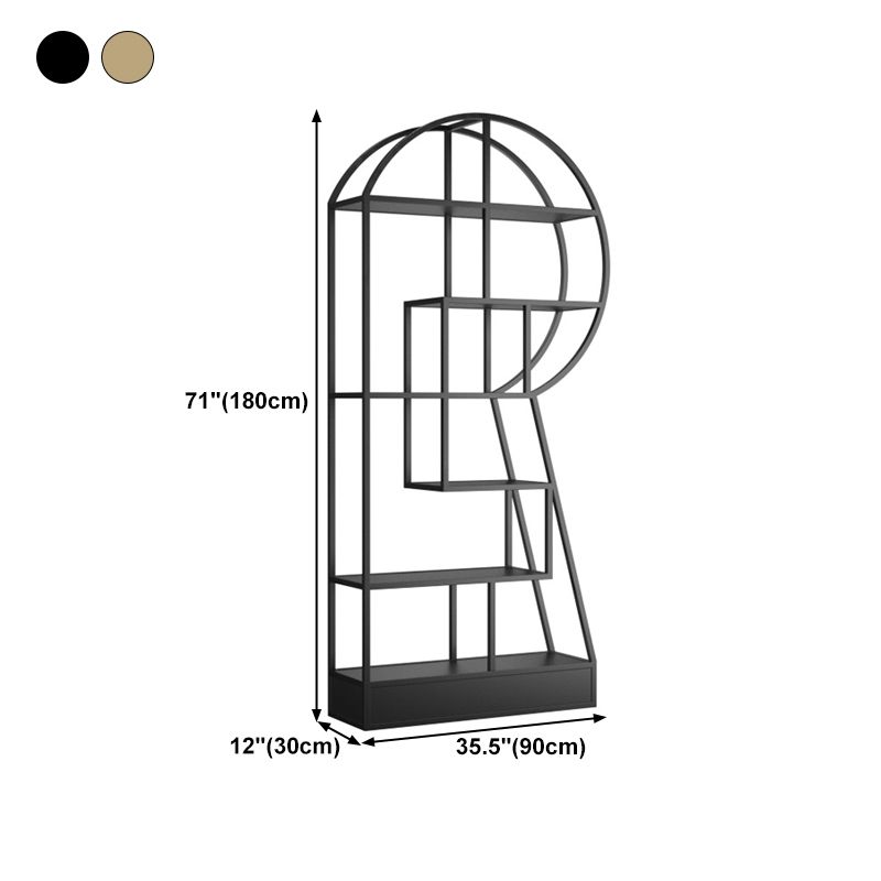 Urban Metal Etagere Bookshelf Vertical Open Bookcase for Home Office Clearhalo 'Bookcases' 'furn' 'furn_bookcases' 'Furniture' 'furniture_bookcases' 'Office Furniture' 1200x1200_da81b1f5-4115-455d-b79e-71f8d33543e6