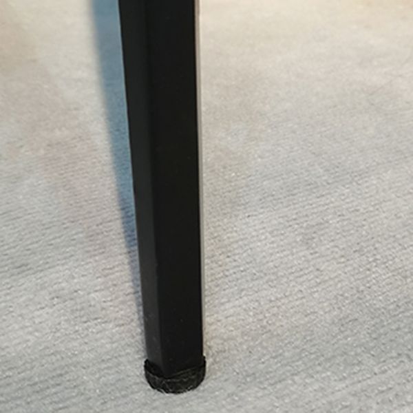 Modern Rectangular Grey Stone Top Dining Table with 4 Black Legs Clearhalo 'Dining Tables & Seating' 'Dining Tables' 'dining_table' 'furn' 'furn_dining_table' 'Furniture' 'Kitchen & Dining Furniture' 1200x1200_da81eaac-93a1-4927-840c-0a33d04cd569