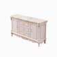 Glam Sideboard White Wood with Door and Drawer for Living Room Clearhalo 'buffet_sideboard' 'Buffets & Sideboards' 'furn' 'furn_buffet_sideboard' 'Furniture' 'Kitchen & Dining Furniture' 1200x1200_da84a02f-ee14-44af-b12f-c2bf70232a56