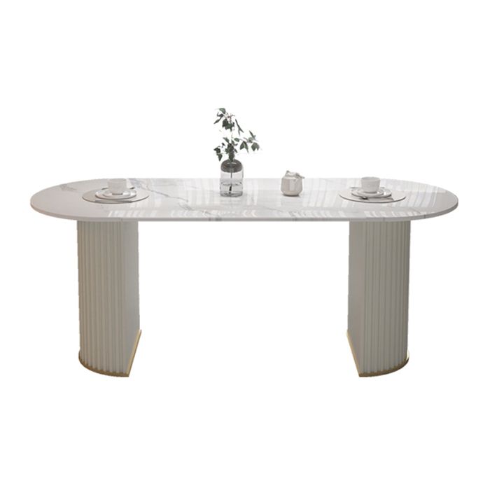 Traditional Luxury Dining Table Oval Double Pedestal Dining Site Table for Dining Room Clearhalo ' dining_table' 'Dining Tables & Seating' 'Dining Tables' 'furn' 'furn_dining_table' 'Furniture' 'furniture_dining_table' 'Kitchen & Dining Furniture' 'kitchen&dining_furn' 'kitchen' 'kitchen_dining_table' 1200x1200_da84efa6-51a5-4605-8b82-04bb4ed48237