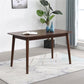 Brown Solid Wood Dining Table Modern Rectangular Furniture with 4 Legs for Office