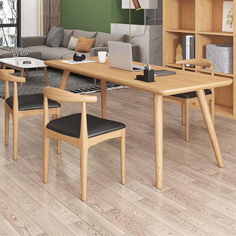 Table à manger contemporaine en bois massif Table à manger naturelle pour salle à manger