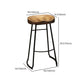 Industrial Bar and Counter Stool Brown Stool with Black Base Clearhalo 'Bar Furniture' 'Bar Stools' 'bar_stools' 'furn' 'furn_bar_stools' 'Furniture' 'furniture_bar_stools' 'Kitchen & Dining Furniture' 1200x1200_da86ccfb-0e44-478a-8b19-bca9f87f90fa