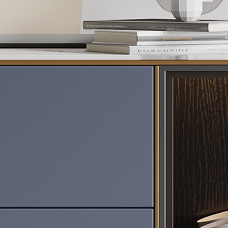 Rittangolo Sinterizzato Sinterite Siete di stoccaggio glam con cassetti e porte