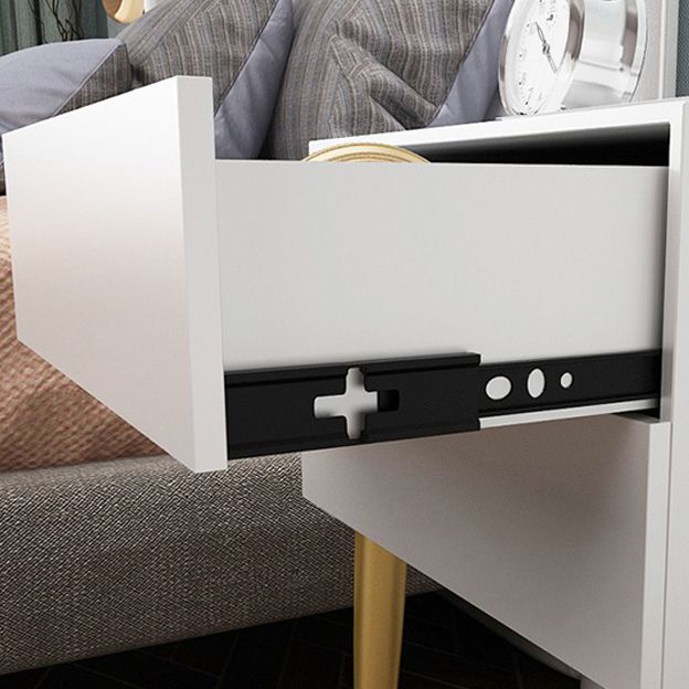 Tavolo da notte notturno in legno e metallo moderno comodino minimalista con gambe