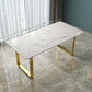Marble Top Dining Table Modern Rectangle Dining Table with Sled Base Clearhalo 'Dining Tables & Seating' 'Dining Tables' 'dining_table' 'furn' 'furn_dining_table' 'Furniture' 'furniture_dining_table' 'Kitchen & Dining Furniture' 'kitchen' 'kitchen_dining_table' 1200x1200_da8952ec-a173-4e6e-994a-3b9a81ca7bf0