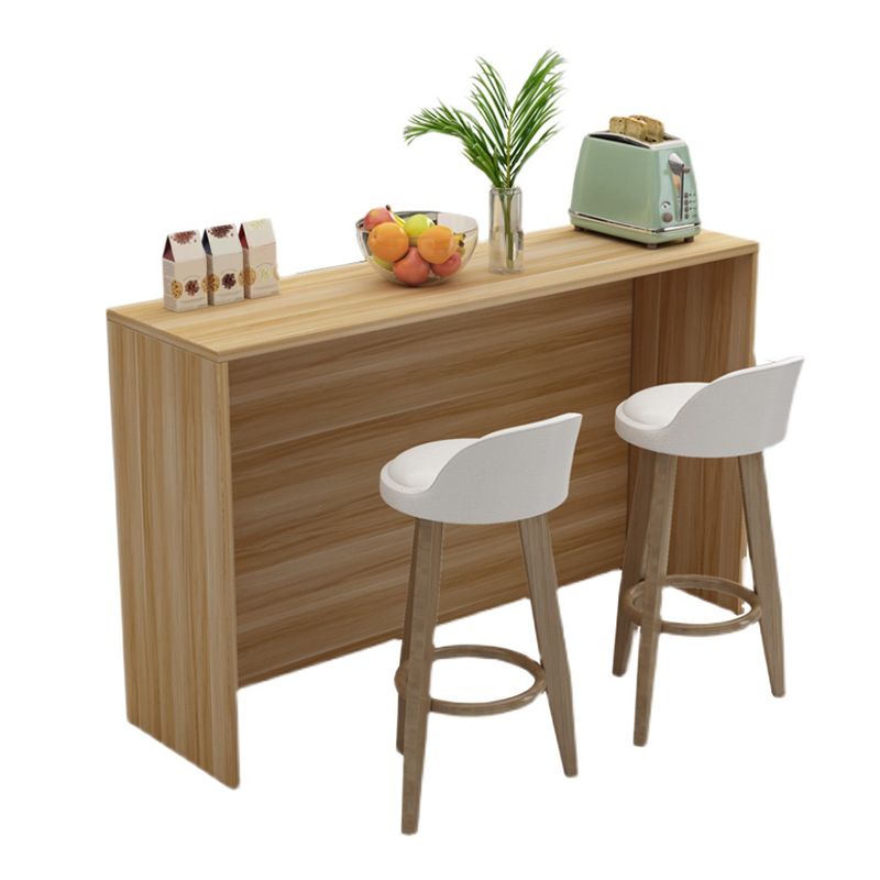 Modern Living Room Rectangle Wooden Top Pedestal Bar Dining Table Clearhalo 'Bar Furniture' 'Bar Tables' 'bar_tables' 'furn' 'furn_bar_tables' 'Furniture' 'Kitchen & Dining Furniture' 1200x1200_da8969da-f256-49a3-8c0e-169f422e57fc