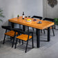 Rectangle Solid Wood Top Dining Table Industrial Iron Legs Dining Table Clearhalo 'Dining Tables & Seating' 'Dining Tables' 'dining_table' 'furn' 'furn_dining_table' 'Furniture' 'Kitchen & Dining Furniture' 1200x1200_da8e8930-7a55-4d58-9a3e-9a44903b2123