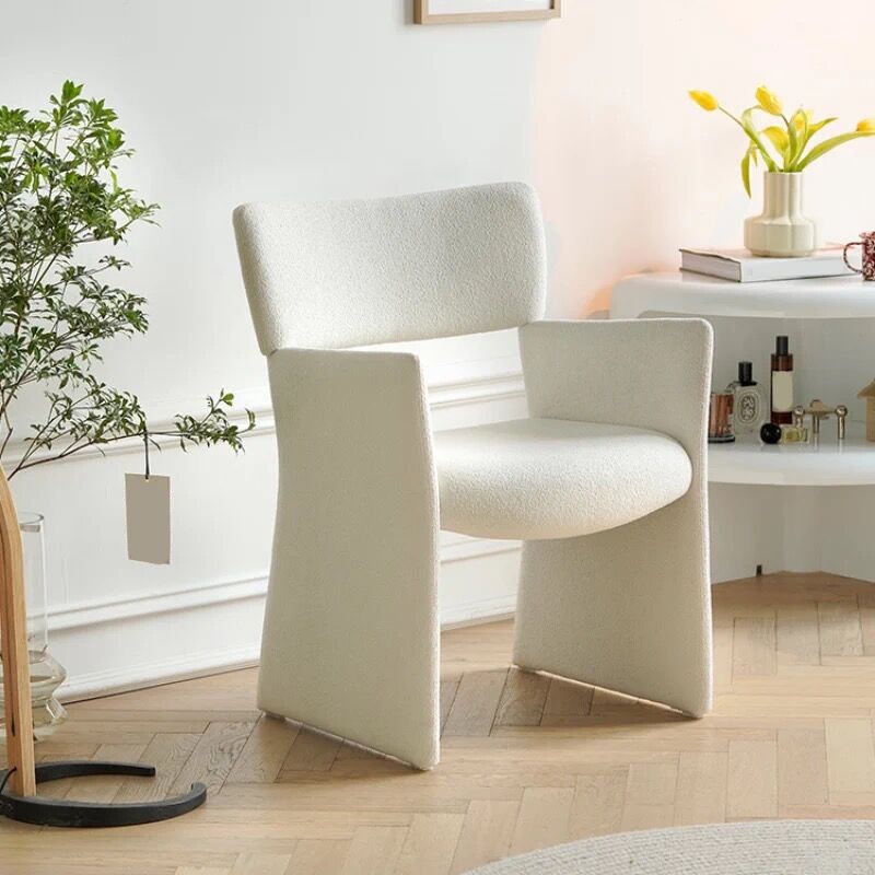Silla de brazo de estilo contemporáneo de madera de madera de acento de comedor de madera para la cocina