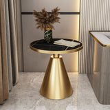 Modern Sintered Stone Top End Table 24" Tall Pedestal End Table Clearhalo 'Coffee & Accent Tables' 'End & Side Tables' 'end_side_table' 'end_side_tables' 'furn' 'furn_end_side_tables' 'Furniture' 'furniture_end_side_table' 'Living Room Furniture' 1200x1200_da8f3718-8d78-4971-8d2e-649fb6545cba