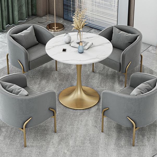 Contemporary Round Dining Table Sintered Stone Dining Table with Tulip Base Clearhalo ' dining_table' 'Dining Tables & Seating' 'Dining Tables' 'Furniture' 'furniture_dining_table' 'Kitchen & Dining Furniture' 'kitchen&dining_furn' 'kitchen' 'kitchen_dining_table' 1200x1200_da8f7b7d-7fca-452e-adaf-ca83aa0c58fa