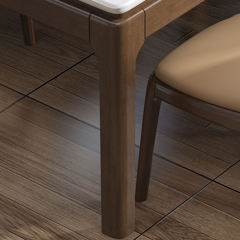 Marble Dining Table Mid-Century Style 4 Legs Base Rectangle Table for Home Clearhalo ' dining_table' 'Dining Tables & Seating' 'Dining Tables' 'furn' 'furn_dining_table' 'Furniture' 'furniture_dining_table' 'Kitchen & Dining Furniture' 'kitchen&dining_furn' 'kitchen' 'kitchen_dining_table' 1200x1200_da926465-6faa-4a28-b14b-7ab4eaaec6c6