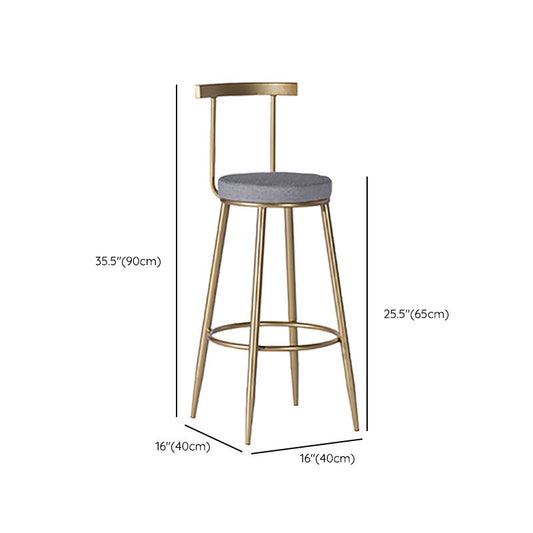 フェイクレザーダイニングスツールメタルベースの低い腰のスツール