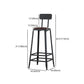 Industrial Style Square Leather Seat with Metal Legs Counter Stool for Kitchen Bar Clearhalo 'Bar Furniture' 'Bar Stools' 'bar_stools' 'furn' 'furn_bar_stools' 'furniture_bar_stools' 'Kitchen & Dining Furniture' 'kitchen&dining_furn' 'kitchen' 'kitchen_furn' Furniture' 1200x1200_da94e5fe-5556-4b86-a03f-bd1b1d27df23